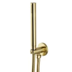 Arezzo Brushed Brass Round Thermostatic Shower Pack with Wall Mounted Head + Handset -Shower Sets Shop AZBBSPK4 d4 460