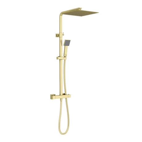 Arezzo Modern Square Thermostatic Shower (300 x 300mm Head - Brushed Brass) 5 Arezzo Modern Square Thermostatic Shower (300 x 300mm Head - Brushed Brass) - Image 3