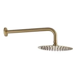 Arezzo Fluted Brushed Brass Round Shower Package with Concealed Valve + Head -Shower Sets Shop AZFR2BBPK d2a 460 1