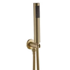 Arezzo Fluted Brushed Brass Round Thermostatic Shower Pack with Head + Handset -Shower Sets Shop AZFR2BBPK d3a 460