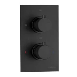 Arezzo Fluted Matt Black Round Shower Package with Concealed Valve + Head 12 Arezzo Fluted Matt Black Round Shower Package with Concealed Valve + Head -Shower Sets Shop AZFR2MBPK d2a 460