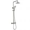 Arezzo Round Thermostatic Shower - Gunmetal Grey -Shower Sets Shop AZGMRD3 n p