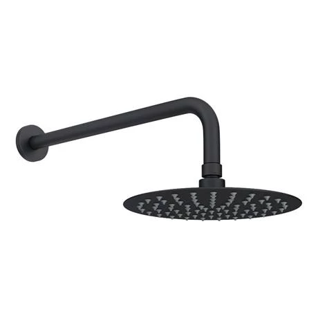 Arezzo Matt Black Push-Button Shower with Handset + Rainfall Shower Head 7 Arezzo Matt Black Push-Button Shower with Handset + Rainfall Shower Head - Image 5