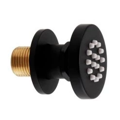 Arezzo Matt Black Round Concealed Triple Shower Valve with Diverter, Handset, Fixed Shower Head + 4 Body Jets -Shower Sets Shop AZRDSV38HB d3 460