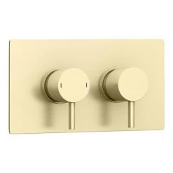 Arezzo Brushed Brass Round Shower System with Diverter, Fixed Shower Head + 4 Body Jets -Shower Sets Shop AZRDSV4BJBB d5 460