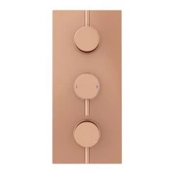 Arezzo Rose Gold Round Thermostatic Shower Pack with Ceiling Mounted Head + Handset -Shower Sets Shop AZRGSPK3 detail2 460
