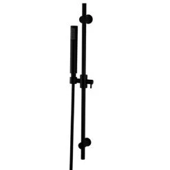 Arezzo Matt Black Shower System (Valve inc. 195mm Ceiling Mounted Head + Slide Rail Kit with Handset) -Shower Sets Shop AZSP2CMB d3 460