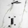 Arezzo Matt Black Square Concealed Triple Shower Valve with Fixed Head + 4 Body Jets 2 Arezzo Matt Black Square Concealed Triple Shower Valve with Fixed Head + 4 Body Jets -Shower Sets Shop AZSQTSV4BJ n p