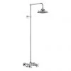 Burlington Eden Thermostatic Single Outlet Exposed Shower Bar Valve & Rigid Riser with Fixed Head -Shower Sets Shop BEF1S V16 P