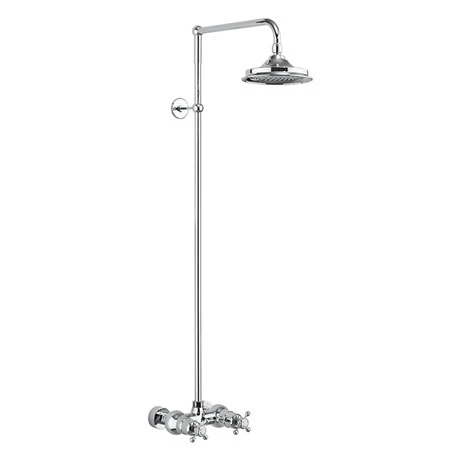 Burlington Eden Thermostatic Single Outlet Exposed Shower Bar Valve & Rigid Riser with Fixed Head 3 Burlington Eden Thermostatic Single Outlet Exposed Shower Bar Valve & Rigid Riser with Fixed Head