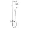 Burlington Eden Thermostatic Two Outlet Exposed Shower Bar Valve, Rigid Riser & Kit with Fixed Head -Shower Sets Shop BEF2S V16 P