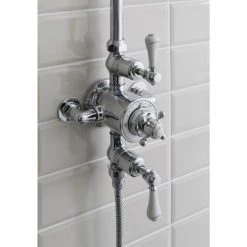 Crosswater - Belgravia Thermostatic Shower Valve with Fixed Head, Handset & Wall Cradle 10 Crosswater - Belgravia Thermostatic Shower Valve with Fixed Head, Handset & Wall Cradle -Shower Sets Shop BEL BRACKET D3NNN 460