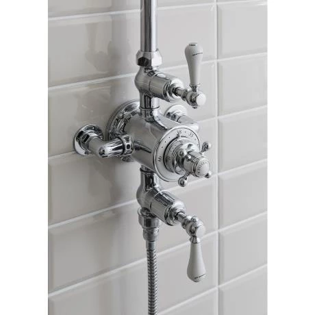 Crosswater - Belgravia Thermostatic Shower Valve with Fixed Head, Handset & Wall Cradle 5 Crosswater - Belgravia Thermostatic Shower Valve with Fixed Head, Handset & Wall Cradle - Image 3