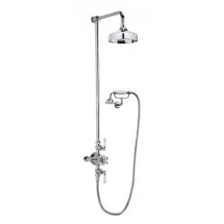 Crosswater - Belgravia Thermostatic Shower Valve with Fixed Head, Handset & Wall Cradle