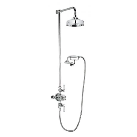 Crosswater - Belgravia Thermostatic Shower Valve with Fixed Head, Handset & Wall Cradle 3 Crosswater - Belgravia Thermostatic Shower Valve with Fixed Head, Handset & Wall Cradle