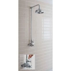 Crosswater - Belgravia Thermostatic Shower Valve with Fixed Head 10 Crosswater - Belgravia Thermostatic Shower Valve with Fixed Head -Shower Sets Shop BEL SHOWER D3 460