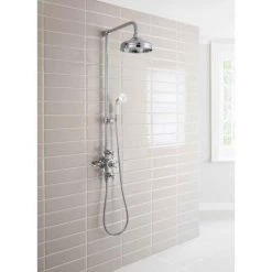 Crosswater - Belgravia Thermostatic Shower Valve with Fixed Head, Slider Rail & Handset -Shower Sets Shop BEL SLIDER D3 460