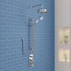 Belmont Traditional Shower Package - Concealed Valve with Fixed Head & Slider Kit