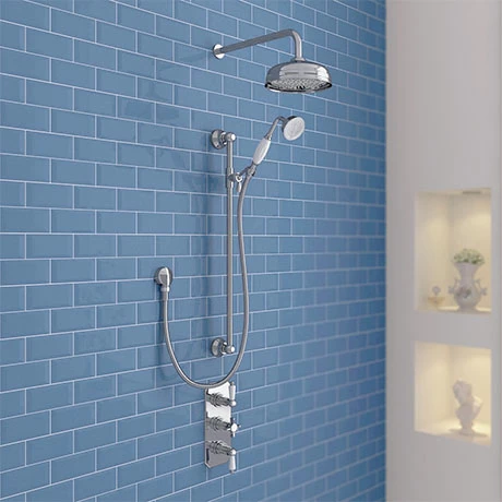 Belmont Traditional Shower Package - Concealed Valve with Fixed Head & Slider Kit 3 Belmont Traditional Shower Package - Concealed Valve with Fixed Head & Slider Kit
