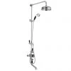 Hudson Reed Topaz Black Triple Thermostatic Shower Valve with Rigid Riser Kit + Bath Spout -Shower Sets Shop BTSVT103 p