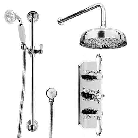 Belmont Traditional Shower Package - Concealed Valve with Fixed Head & Slider Kit 4 Belmont Traditional Shower Package - Concealed Valve with Fixed Head & Slider Kit - Image 2