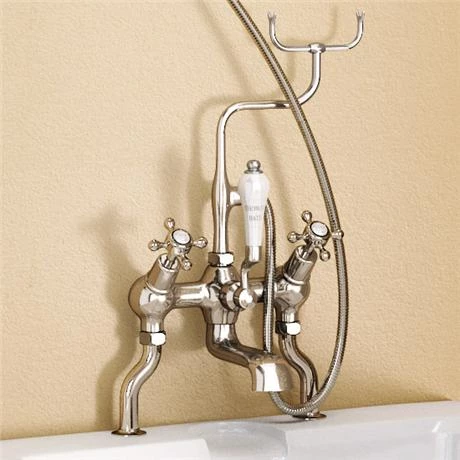 Burlington Anglesey Angled Bath Shower Mixer with Slide Rail & Soap Basket - H230-AN 4 Burlington Anglesey Angled Bath Shower Mixer with Slide Rail & Soap Basket - H230-AN - Image 2