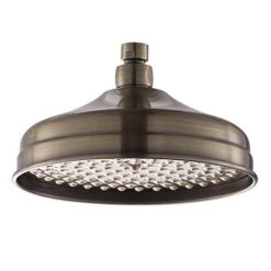 Chatsworth 1928 Antique Brass Exposed Valve incl. Rigid Riser Kit, Diverter, 8" Rose + Handset -Shower Sets Shop CABPK02 d3 460