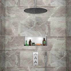 Cruze Shower Package (inc. 400mm Ceiling Mounted Head + Wall Mounted Handset) -Shower Sets Shop CCSP01 d5 460