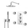 Cruze Shower Pack (inc. 200mm Wall Mounted Head, 4 Body Jets, Outlet Elbow + Handset) 2 Cruze Shower Pack (inc. 200mm Wall Mounted Head, 4 Body Jets, Outlet Elbow + Handset) -Shower Sets Shop CCSP04 p