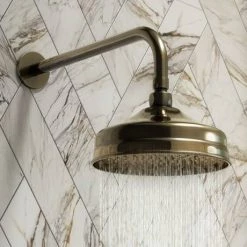 Chatsworth 1928 Antique Brass Traditional Shower with Concealed Valve + 8" Head 11 Chatsworth 1928 Antique Brass Traditional Shower with Concealed Valve + 8" Head -Shower Sets Shop CH24VABPK1 d5 460