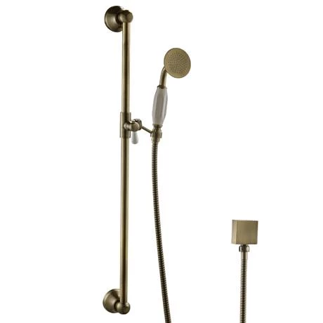 Chatsworth 1928 Antique Brass Traditional Shower w. Concealed Valve, 8" Head + Slide Rail Kit 7 Chatsworth 1928 Antique Brass Traditional Shower w. Concealed Valve, 8" Head + Slide Rail Kit - Image 5