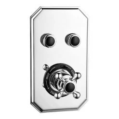 Chatsworth 1928 Black Traditional Push-Button Shower Valve Pack with Handset + Rainfall Shower Head 9 Chatsworth 1928 Black Traditional Push-Button Shower Valve Pack with Handset + Rainfall Shower Head -Shower Sets Shop CHT PB PK2 BLK d2 460