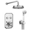 Chatsworth 1928 Traditional Push-Button Shower Valve Pack with Handset + Rainfall Shower Head -Shower Sets Shop CHT PB PK2 prod