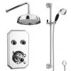 Chatsworth 1928 Black Traditional Push-Button Shower Pack with Slide Rail Kit + Wall Mounted Head -Shower Sets Shop CHTB PB PK1 p