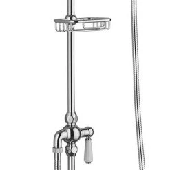Chatsworth 1928 Traditional Exposed Valve Inc. Deluxe Arching Riser Kit, Diverter, 8" Rose + Handset -Shower Sets Shop CHTSPK1 d3 460