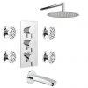 Cruze Modern Shower Package (Fixed Shower Head, 4 Body Jets + Bath Spout) 2 Cruze Modern Shower Package (Fixed Shower Head, 4 Body Jets + Bath Spout) -Shower Sets Shop CMSPPK p