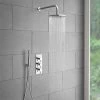 Cruze Round Triple Thermostatic Valve with Round Shower Head + Handset -Shower Sets Shop CRTTVRSH prod