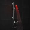 Cruze LED Round Thermostatic Bar Valve + Slide Rail Kit -Shower Sets Shop CRZ LED BVS p