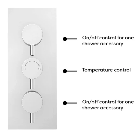 Cruze 2 Outlet Shower System (Fixed Shower Head + Overflow Bath Filler) 5 Cruze 2 Outlet Shower System (Fixed Shower Head + Overflow Bath Filler) - Image 3