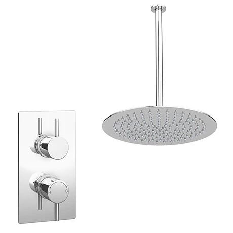 Cruze Twin Concealed Shower Valve inc. Ultra Thin Head + Vertical Arm 3 Cruze Twin Concealed Shower Valve inc. Ultra Thin Head + Vertical Arm