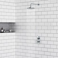 Chatsworth 1928 Traditional Shower Package with Concealed Valve + 8" AirTec Head 12 Chatsworth 1928 Traditional Shower Package with Concealed Valve + 8" AirTec Head -Shower Sets Shop CSV34 PK d4 460