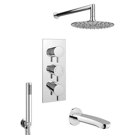 Cruze Shower Package (Rainfall Head, Handset + Bath Spout) 3 Cruze Shower Package (Rainfall Head, Handset + Bath Spout)