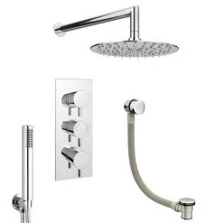 Cruze Shower Package (Rainfall Wall Mounted Head, Handset + Freeflow Bath Filler) -Shower Sets Shop CZSPWM2 n d6 460