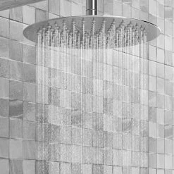 Cruze Round Wall Mounted Thermostatic Shower Valve with Handset + 300mm Fixed Shower Head -Shower Sets Shop CZSVHPK3 d3 460
