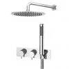 Cruze Round Wall Mounted Thermostatic Shower Valve with Handset + 300mm Fixed Shower Head 2 Cruze Round Wall Mounted Thermostatic Shower Valve with Handset + 300mm Fixed Shower Head -Shower Sets Shop CZSVHPK3 n p