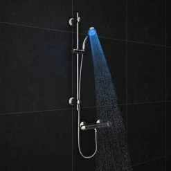 Cruze LED Round Thermostatic Bar Valve + Slide Rail Kit -Shower Sets Shop Cruze LED Round Thermostatic Bar Valve Slide Rail Kit d2 460
