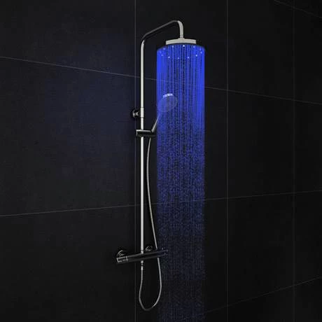 Cruze Modern LED Thermostatic Shower - Chrome 4 Cruze Modern LED Thermostatic Shower - Chrome - Image 2