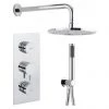 Crosswater - Dial Kai Lever 2 Control Shower Valve with Single Mode Handset, Fixed Head & Arm -Shower Sets Shop DIAL KAI 14 P