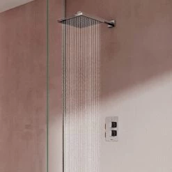 Aqualisa Dream Square Thermostatic Mixer Shower with Wall Fixed Head - DRMDCV1.FW.SQR