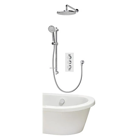 Aqualisa Dream Round Thermostatic Mixer Shower with Adjustable Head, Wall Fixed Head and Bath Fill - DRMDCV3.ADFWBTX.RND 3 Aqualisa Dream Round Thermostatic Mixer Shower with Adjustable Head, Wall Fixed Head and Bath Fill - DRMDCV3.ADFWBTX.RND